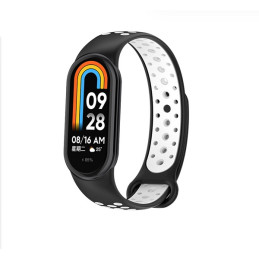 Pasek Beline design do Mi Band 9/8 czarno-biały