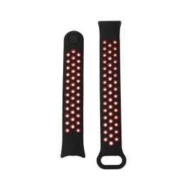 Pasek Beline design do Mi Band 9/8 czarno-czerwony
