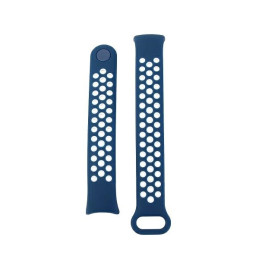 Pasek Beline design do Mi Band 9/8 niebiesko-biały