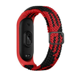 Pasek Beline Nylon do Mi Band 9/8 czarno-czerwony