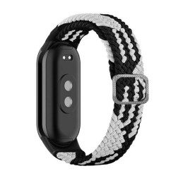 Pasek Beline Textile do Mi Band 9/8 czarno/biały