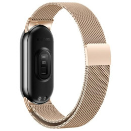 Metalowy pasek Beline Magnetic do Xiaomi Mi Band 9/8 różowo-złoty