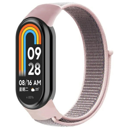 Pasek Beline NylonLoop do Mi Band 9/8 różowy