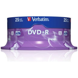 Płyta Verbatim DVD-R 4.7GB 16x AZO 25szt srebrny 