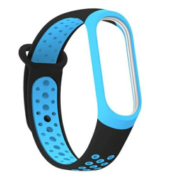 Pasek Beline do Mi Band 3/4 design czarno-niebieskie