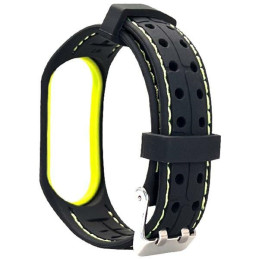 Pasek Beline do Mi Band 3/4 Smart czarno-limonkowy