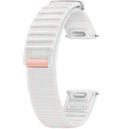 Oryginalny Pasek Fabric Band Samsung do Galaxy Watch7 / 6 / 5 / 4 20mm S/M różowo-biały