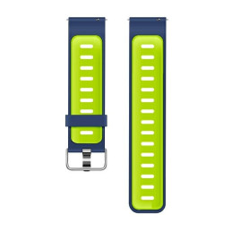 Beline pasek Watch 22mm Double Color Silicone niebiesko-zielony