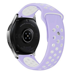 Beline pasek Watch 22mm Sport Silicone fioletowo-biały