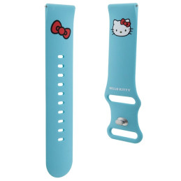 Uniwersalny Pasek Hello Kitty Silicone Kitty Head 22mm, niebieski