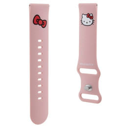 Uniwersalny Pasek Hello Kitty Silicone Kitty Head 22mm, różowy