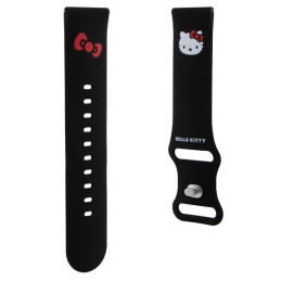 Uniwersalny Pasek Hello Kitty Silicone Kitty Head 22mm, czarny