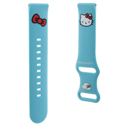 Uniwersalny Pasek Hello Kitty Silicone Kitty Head 20mm, niebieski