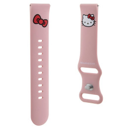 Uniwersalny Pasek Hello Kitty Silicone Kitty Head 20mm,  różowy