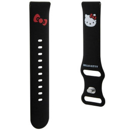 Uniwersalny Pasek Hello Kitty Silicone Kitty Head 20mm,  czarny
