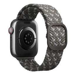 Miękki, oddychający pasek UNIQ Aspen do Apple Watch 1/2/3/4/5/6/7/8/9/SE/SE2 44/42/45 mm, szary