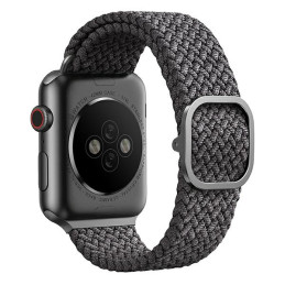Miękki, oddychający pasek UNIQ Aspen do Apple Watch 1/2/3/4/5/6/7/8/9/SE/SE2 40/38/41mm, szary