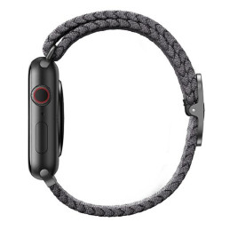 Miękki, oddychający pasek UNIQ Aspen do Apple Watch 1/2/3/4/5/6/7/8/9/SE/SE2 40/38/41mm, szary