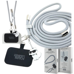 Uniwersalny pasek do telefonu Karl Lagerfeld CBDY, szary/grey