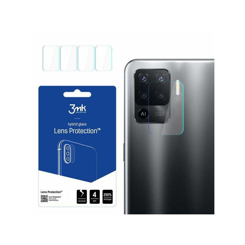 Szkło na obiektyw aparatu 3mk Lens Protection do Oppo Reno 5 Lite, 4szt