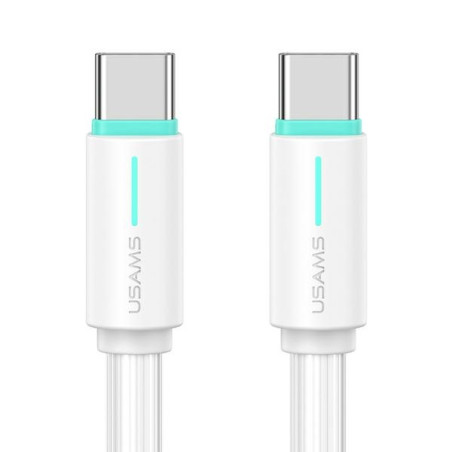 USAMS Kabel USB-C/USB-C 1m SJ73460W biały/white YU Series SJ734USB02 (US-SJ734)