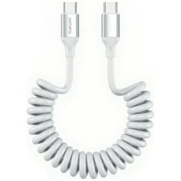 Kabel 4smarts spiralny USB-C do USB-C    240W biały