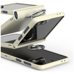 Etui Araree Aero Flex R East-Grip Ring do Samsung Galaxy Z Flip7 kremowy