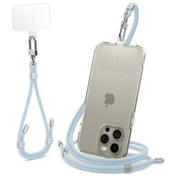 Smycz, sznurek do telefonu + na nadgarstek Spigen Crossbody Strap + Wrist Strap + ConTag, niebieska