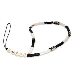 Zawieszka brelok Guess Phone Strap na telefon, czarno-biały/black-white