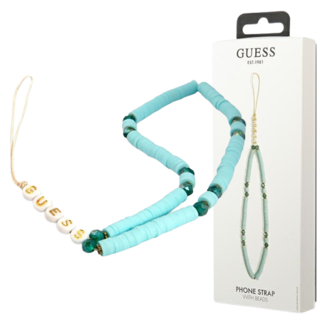 Zawieszka brelok Guess Phone Strap na telefon, niebieskie