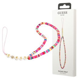 Zawieszka brelok Guess Phone Strap na telefon, wielokolorowy różowy/multicolor pink
