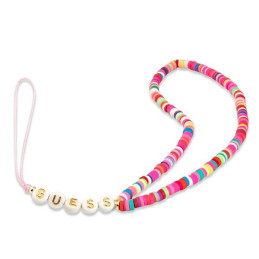 Zawieszka brelok Guess Phone Strap na telefon, wielokolorowy różowy/multicolor pink