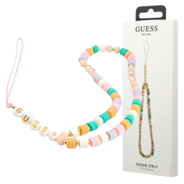 Zawieszka brelok Guess Phone Strap na telefon, różowy/pink