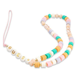 Zawieszka brelok Guess Phone Strap na telefon, różowy/pink