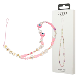 Zawieszka brelok Guess Phone Strap na telefon, rózowy/pink