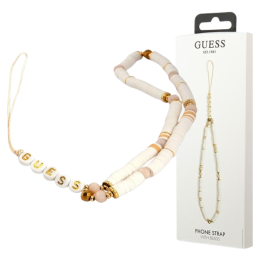 Zawieszka brelok Guess Phone Strap na telefon, biały/white