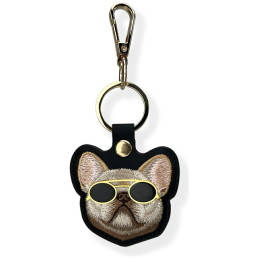 Etui na lokalizator / brelok Nimmy Glasses Cool Dog czarny