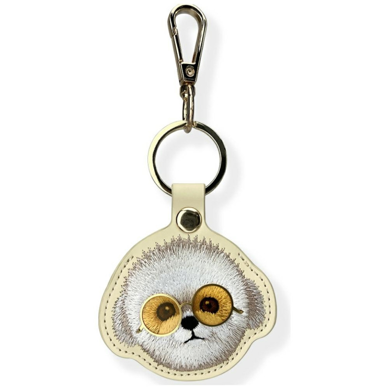 Etui na lokalizator / brelok Nimmy Glasses Cool Dog khaki