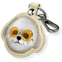 Etui na lokalizator / brelok Nimmy Glasses Cool Dog khaki
