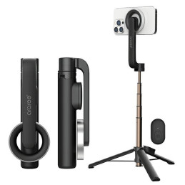 Uchwyt selfie stick kijek tripod, Araree AR60-01727A, statyw do MagSafe Bluetooth czarny 