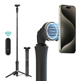 Uchwyt selfie stick kijek tripod, Araree AR60-01909A, statyw do MagSafe Bluetooth czarny