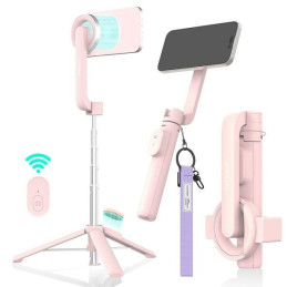 Uchwyt selfie stick kijek tripod, Araree AR60-01727D, statyw do MagSafe Bluetooth różowy