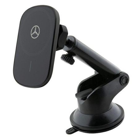Uchwyt indukcyjny Mercedes Silver Stars MagSafe 15W do kratki went/szybę czarne