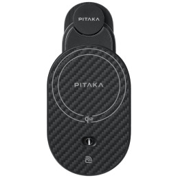 Uchwyt samochodowy z ładowarką bezprzewodową PITAKA MagEZ Pro 2 Qi2 Tesla Magsafe do Tesla Model 3/Y czarno szary