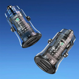Ładowarka Samochdowa USAMS C31 3A 2xUSB-A Fast Charge czarny