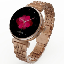 Smartwatch damski HiFuture Aura różowo-złoty