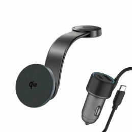 Ładowarka indukcyjna 4smarts Car Charging 15W + ładowarka samochodowa szara