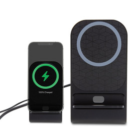 Biurkowa ładowarka indukcyjna 15W BMW MagSafe M Edition, czarne
