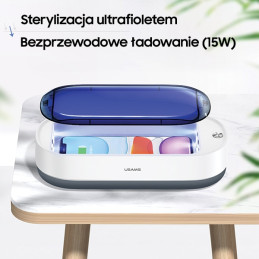 Sterylizator USAMS UV-C z ładowarką indukcyjną 15W biały