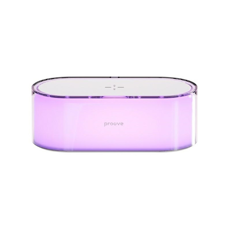 Lampka nocna Multicolor Glow LED RGB 1200mAh 5W z ładowarką indukcyjną 15W Proove, biała